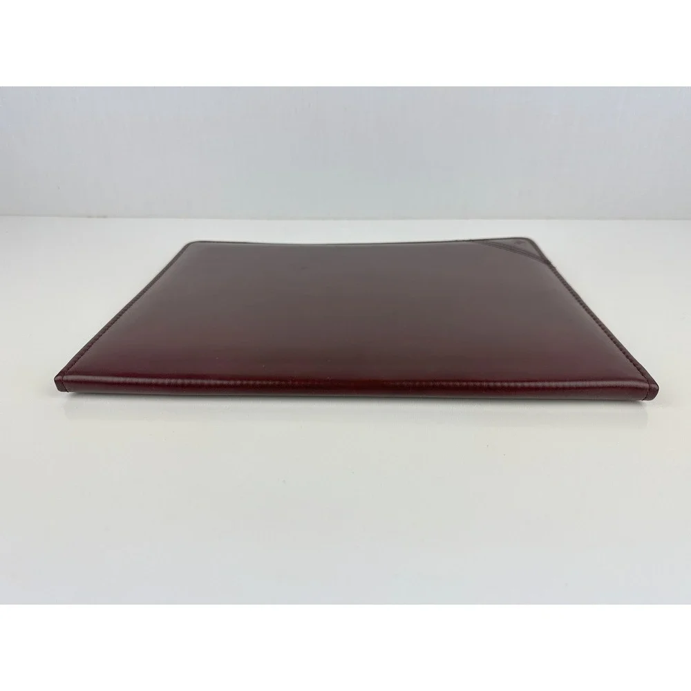 Cambridge Burgandy Faux Leather Professional Padfolio Portfolio Business Folder